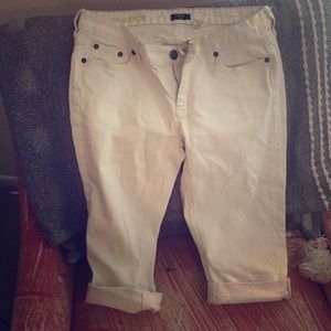 J.Crew White Matchstick Capri Jeans